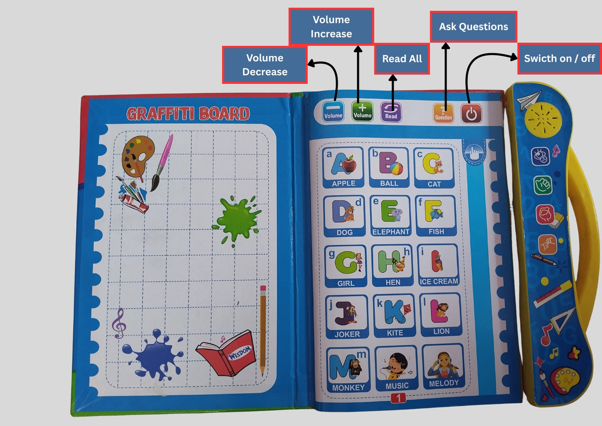 Interactive Sound Learning Book for kids 10 in 1